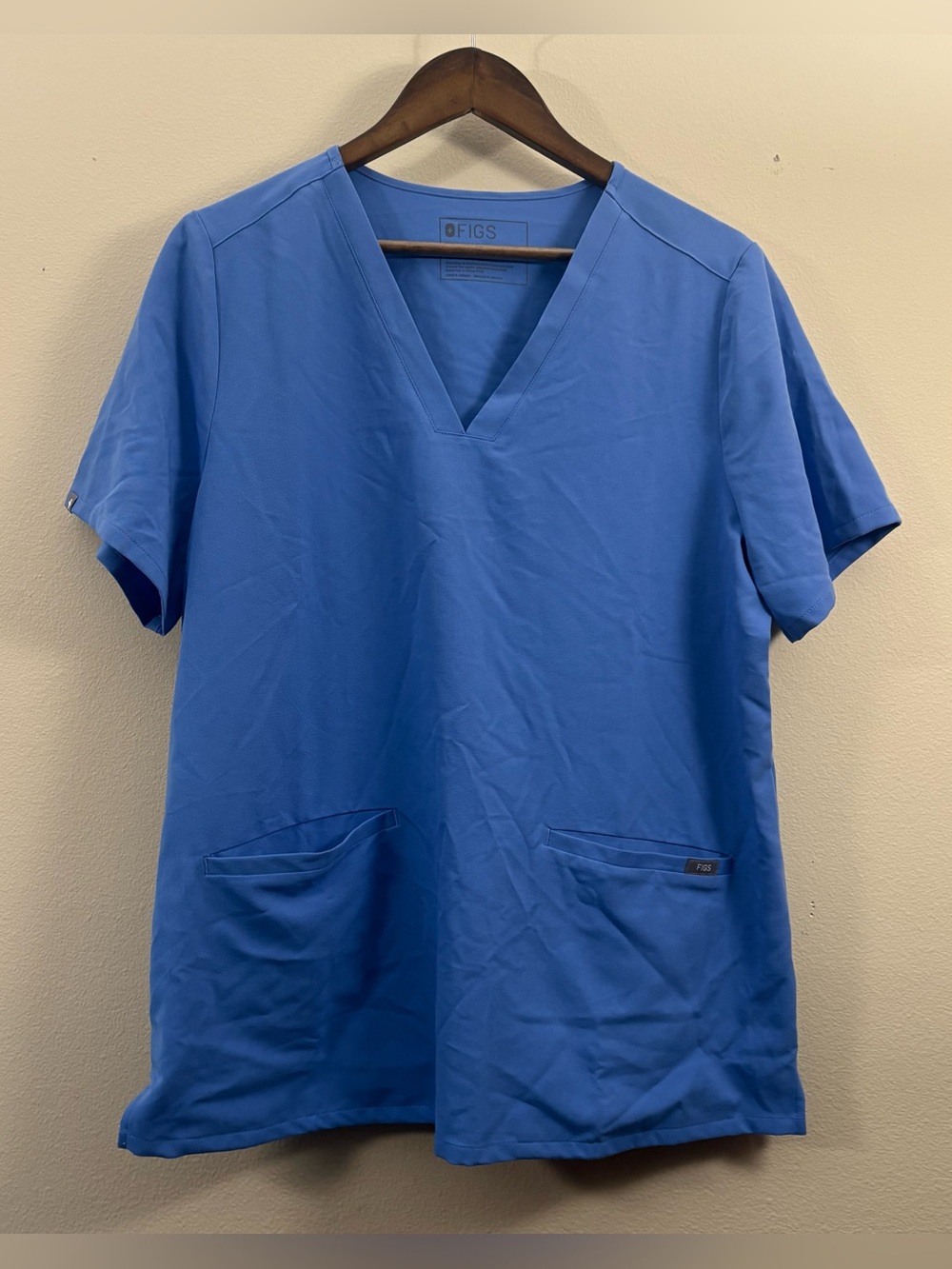 FIGS Women's Casma Scrub Top V-Neck NWT Winning Blue XL
